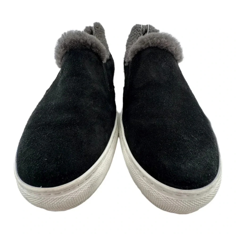 M Gemí womens flats size 37.5 black Italian suede cozy fashion sneakers